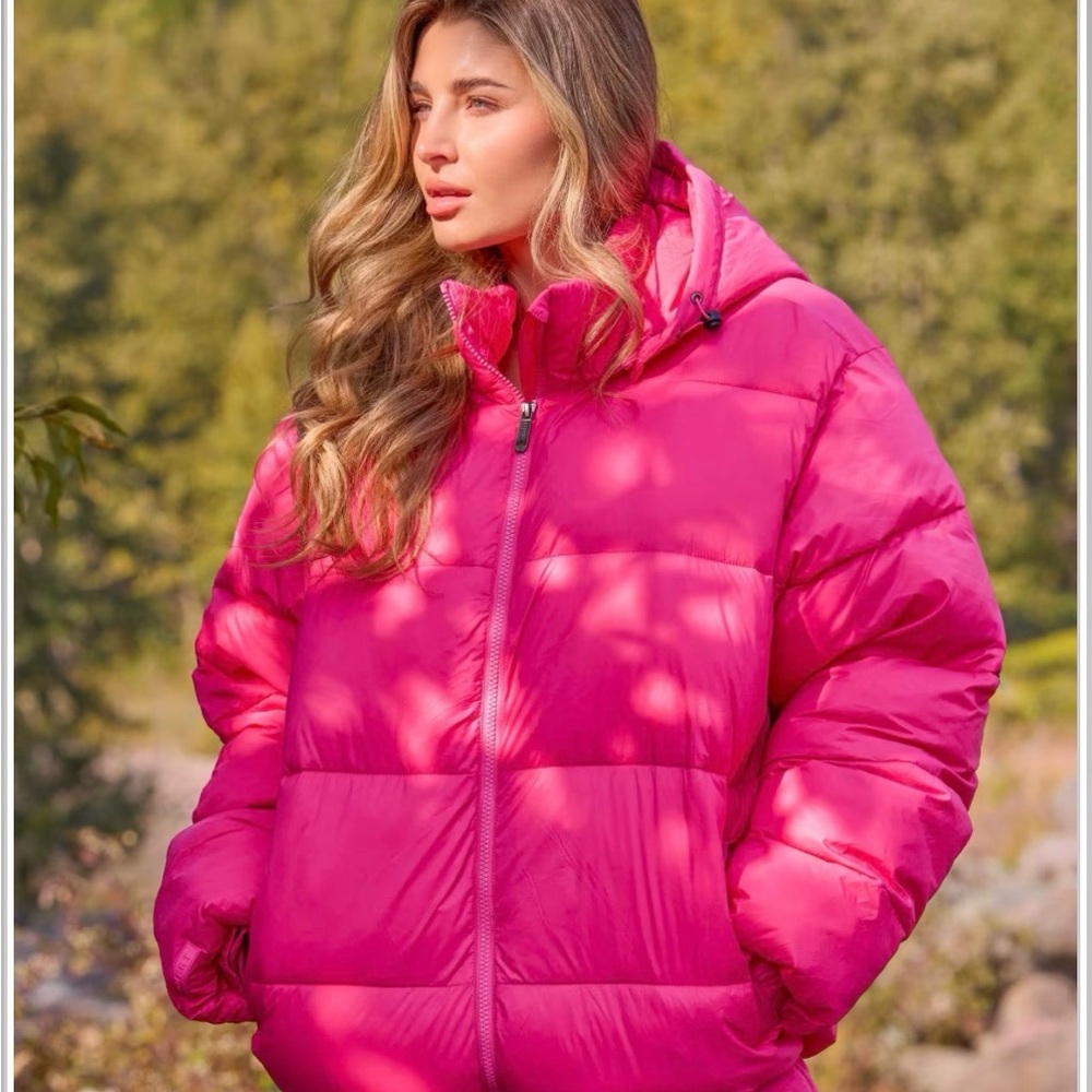 Vibrant Pink Women's Puffer Jacket